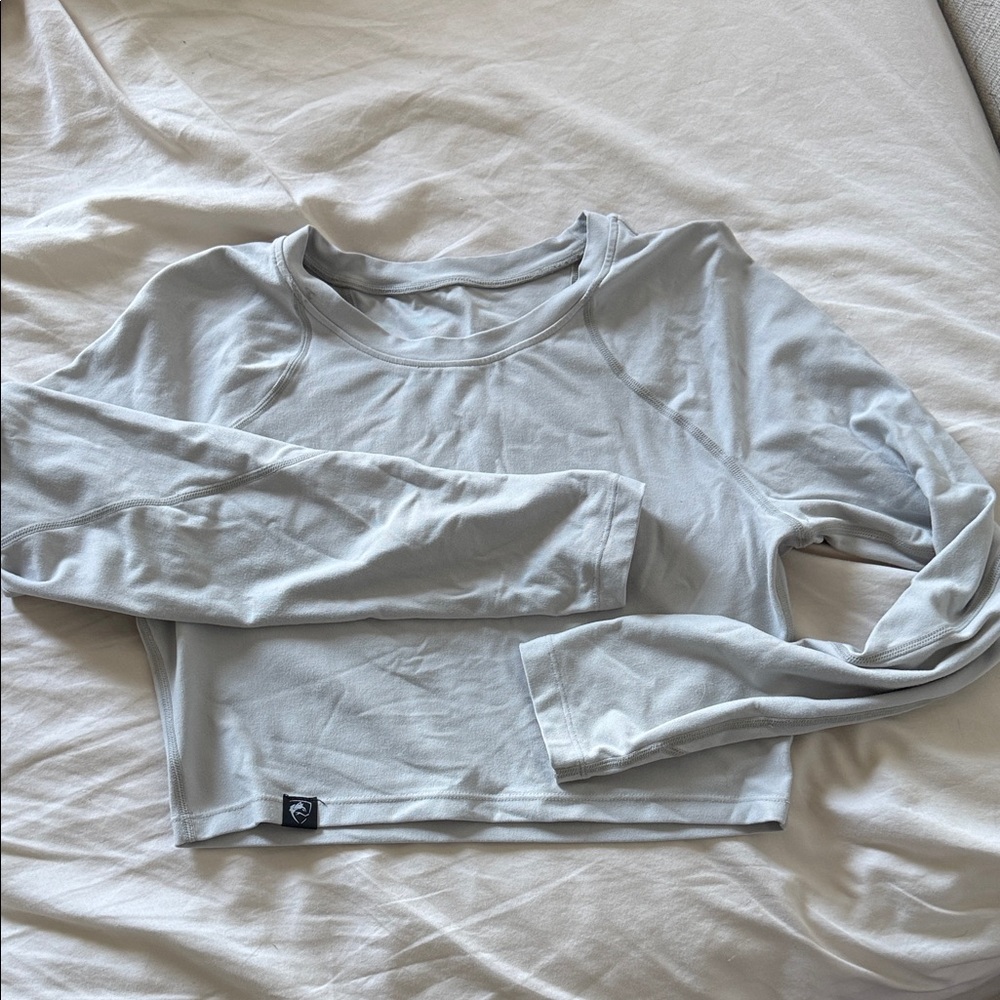 Alphalete Light Grey Crop Long Sleeve